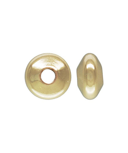 3.6x2.0mm Saucer Bead .050-.055 Hole, 14k gold filled. Made in USA. #4020133