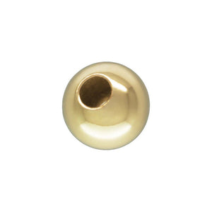 3.0mm Bead 1.0mm Hole,  14k gold filled. Made in USA. #4004730