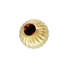 4.0mm Straight Corrugated Bead 1.4mm Hole, 14k gold filled. Made in USA. #4004740C