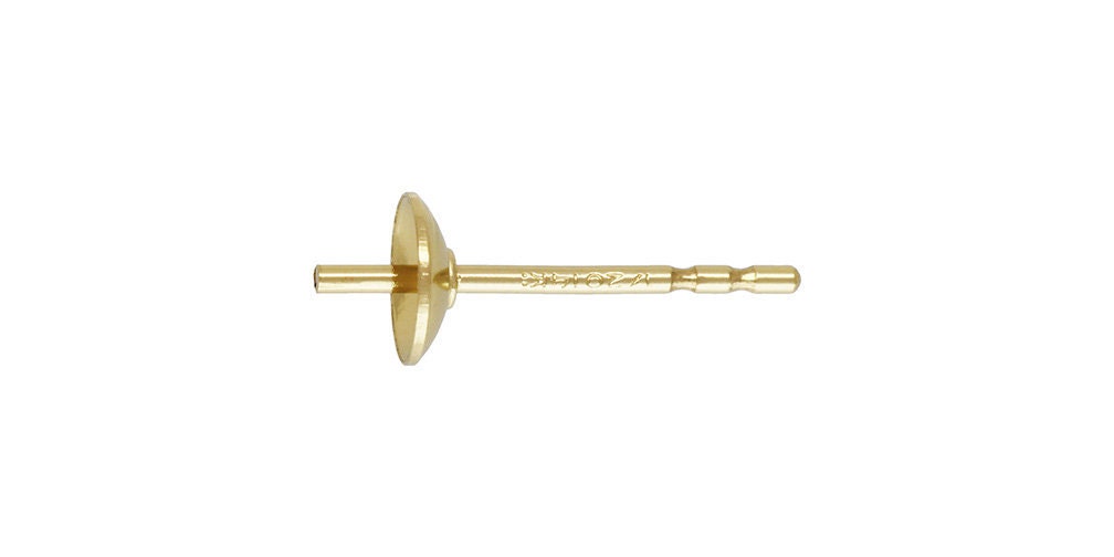 4.0mm Pearl Cup w/DN Post GP, 14k gold filled #4005982
