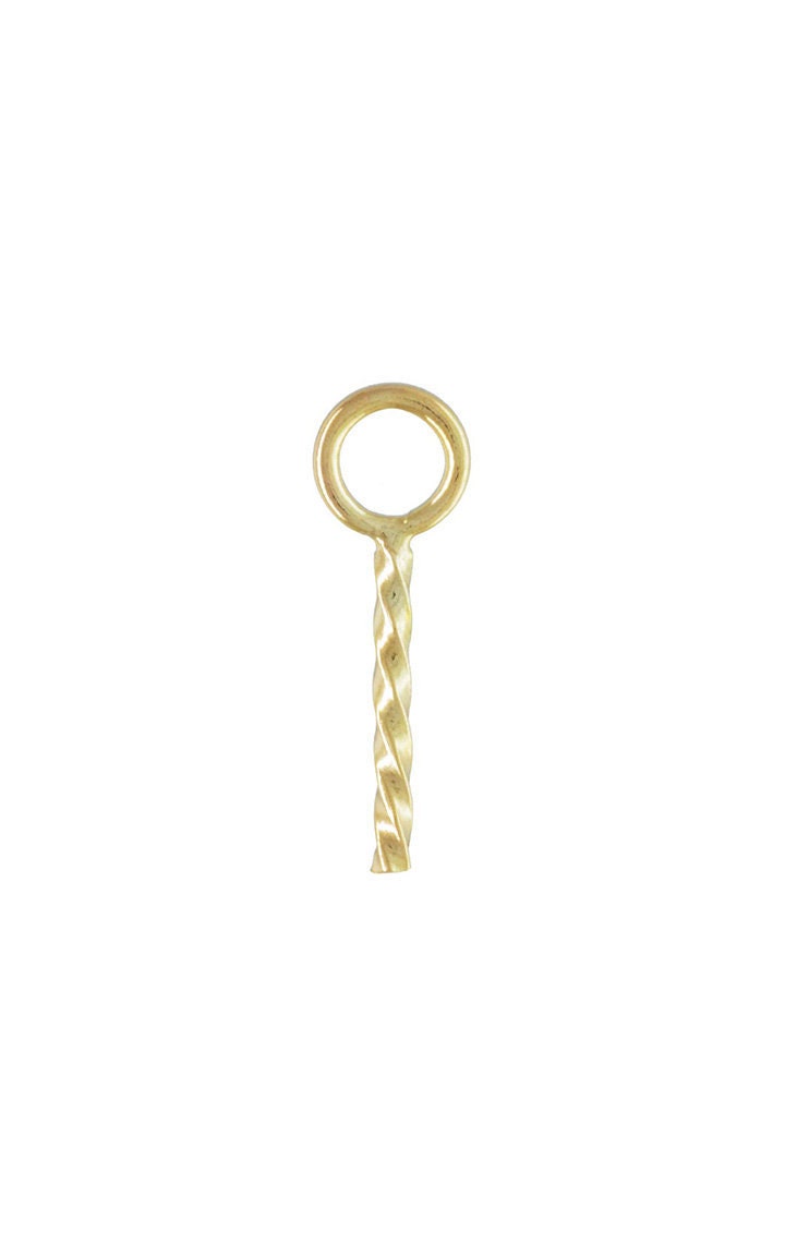 Screw Eye w/6.5mm Peg GP, 14k gold filled. Made in USA. #4020011