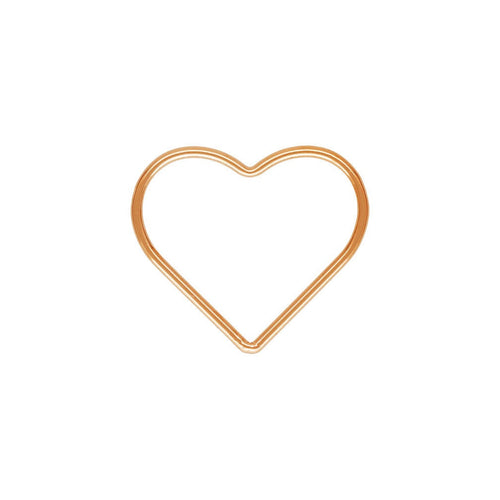 17.5mm Heart Jump Ring Closed RGP, 14k gold filled. Made in USA #480H175C