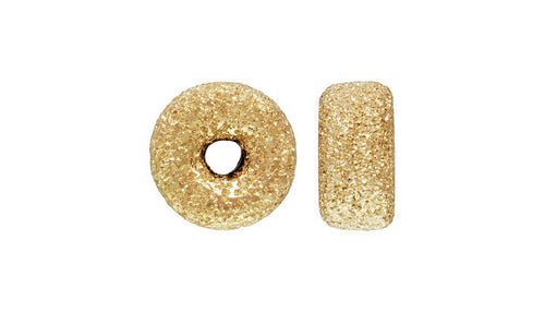 4.0mm Stardust Rondelle 1.2mm Hole, 14k gold filled. Made in USA. #4004540S