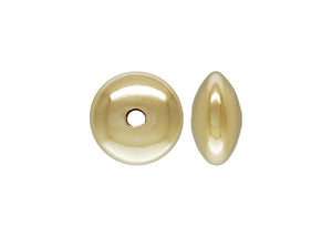 7.3x3.6mm Saucer Bead .060-.065 Hole, 14k gold filled. Made in USA. #4020136