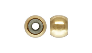 4.0mm Smart Bead 3.0mm Hole 2.0mm Fit, 14k gold filled. Made in USA. #4004840I2