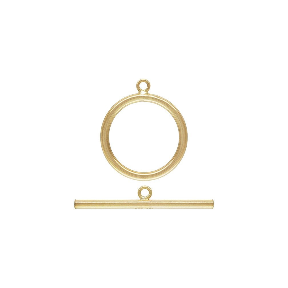 15mm Ring Toggle Set (2.0mm wire) GP, 14k gold filled. Made in USA. #4002040SET