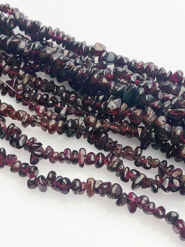 HALF OFF SALE - Garnet Gemstone Beads, Full Strand, Semi Precious Gemstone, 34