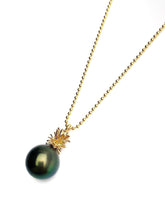 Pineapple Pearl Pendant Setting - Gold Vermeil -Made in Hawaii, Pendant
