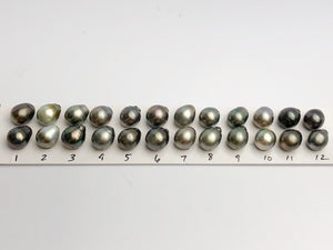 12mm Tahitian Loose Matched Pearls, Drop 12mm (210)