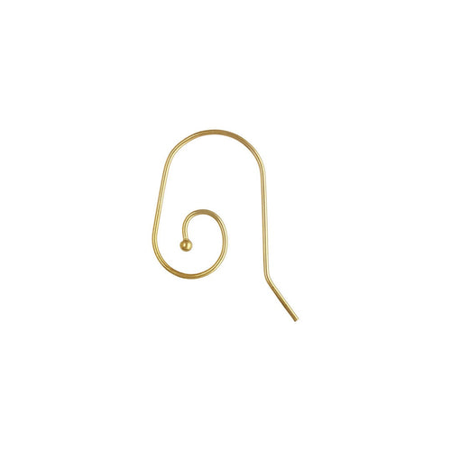 Interchangeable Ball End Ear Wire 0.66mm GP,  14k gold filled. #4006404