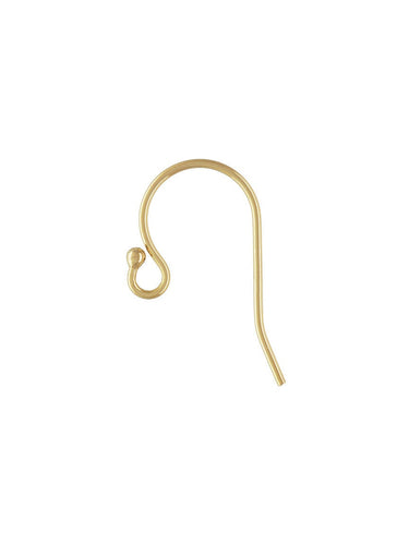 Ball End Ear Wire (0.76mm) GP, 14k gold filled, sterling silver,  #4006419