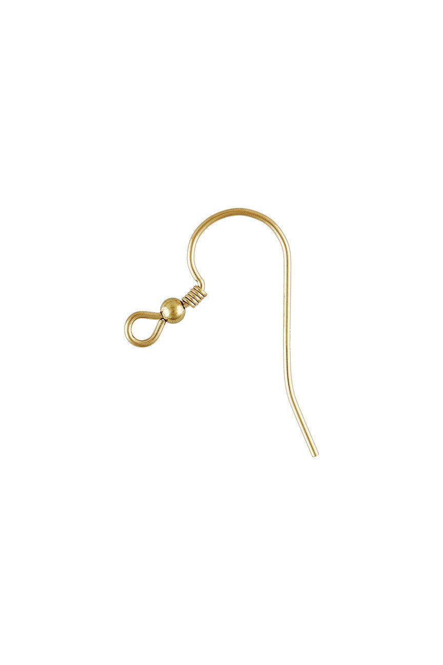 Ear Wire w/ Bead & Coil (0.69mm), 14k gold filled Sterling Silver#4006417
