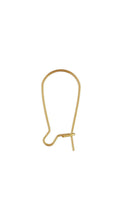 23.5mm Kidney Ear Wire (0.66mm),  14k gold filled. Made in USA. #4006442