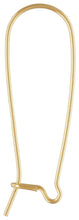 35.0mm Kidney Ear Wire (0.76mm),  14k gold filled. Made in USA. #4006441