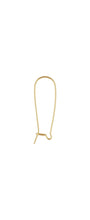 35.0mm Kidney Ear Wire (0.76mm),  14k gold filled. Made in USA. #4006441