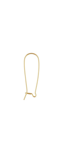 35.0mm Kidney Ear Wire (0.76mm),  14k gold filled. Made in USA. #4006441