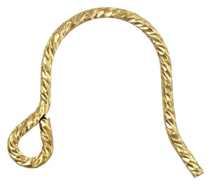 Sparkle Ear Wire .028" (0.71mm),  14k gold filled. sterling silver.  #4006405P1