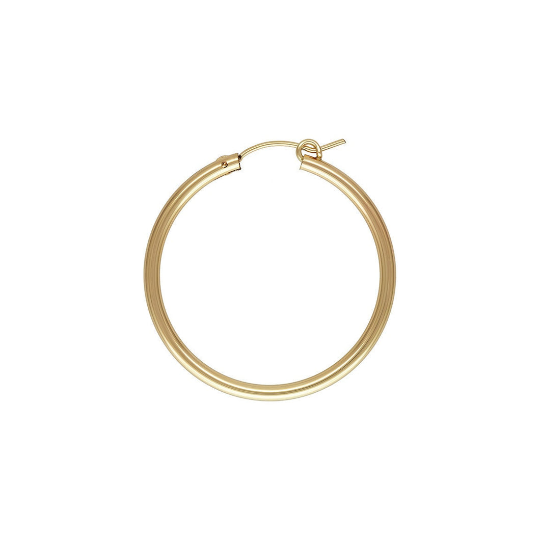 2.3x35.0mm Eurowire Hoop, 14k gold filled. Made in USA. #4011535