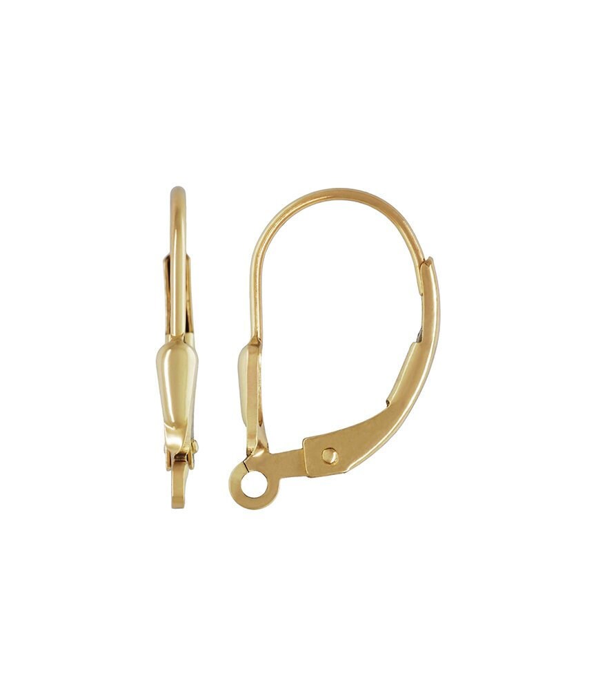 Tear Drop Leverback w/Ring GP, 14k gold filled, Sterling silver. #4007080