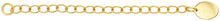 2" Cable Chain Ext w/Oval Quality Tag GP, 14k gold filled. #4012546X2T