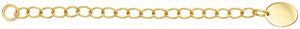 2" Cable Chain Ext w/Oval Quality Tag GP, 14k gold filled. #4012546X2T