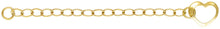 2" Cable Chain Ext w/Floating Heart GP, 14k gold filled.  #4012546X2H