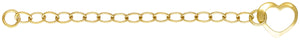 2" Cable Chain Ext w/Floating Heart GP, 14k gold filled.  #4012546X2H