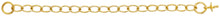 2" Cable Chain Ext w/Cup and Peg Drop GP, 14k gold filled.#4012546X2P
