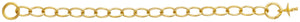 2" Cable Chain Ext w/Cup and Peg Drop GP, 14k gold filled.#4012546X2P