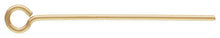 Eyepin 24ga .020x.75"(0.50x19.0mm), 14k gold filled. Made in USA. #4005462