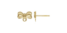 9.0x6.3mm Bow Post Earring w/Ring GP, 14k gold filled. Made in USA. #4006203R