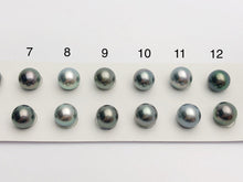 Tahitian Loose Pearls , Round AAA, Multi Colored Peacock Matched Pairs, 8.5-9mm, #656