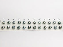 Tahitian Loose Pearls , Round AAA, Multi Colored Peacock Matched Pairs, 8.5-9mm, #656
