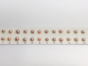 6-7mm Pairs Edison Matched Pearls, AA, Near Round, Natural Color (596)