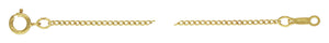 16" Curb Chain 1.5mm, 14k gold filled. Made in USA. #401267516L