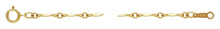 16" Curb Chain w/ Beads 1.2mm, 14k gold filled. Made in USA. #4012672B16L