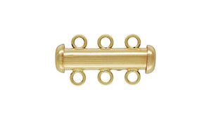 4.3x20.0mm Tube Clasp 3 Row, 14K Gold Filled, Made in USA. #40035803R