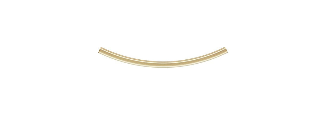 1.5x30.0mm (1.2mm) Curved Tube, 14K Gold Filled, Made in USA. #40200661