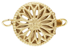12.0mm Round Filigree Pearl Clasp, 14k gold filled. Made in USA. #4003572