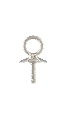 4mm Cup & Notched Peg Drop, Sterling Silver. #5005882D