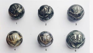 Carved Hawaiian Shaka Tattoo Tahitian Pearl 12-13mm (670)