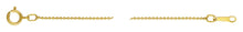 18" Bead Chain 1.0mm, 14k gold filled. Made in USA. #401370518L