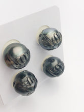 Carved Hawaiian Shaka Tattoo Tahitian Pearl 13mm (677)