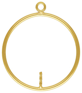 25mm Round Drop w/O 6x4.0mm Peg, 14k gold filled. Made in USA. #4003525P