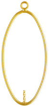 30x15mm Oval Drop w/ 0.6x4.0mm Peg, 14k gold filled. Made in USA. #4003504P