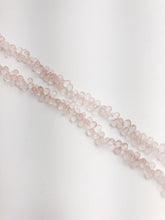 HALF OFF SALE - Rose Quartz Faceted Drop Gemstone Beads, Full Strand, Semi Precious Gemstone, 8"