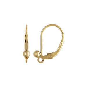 Plain Leverback w/ Ring & 3mm Ball, 14k gold filled. #40070503B