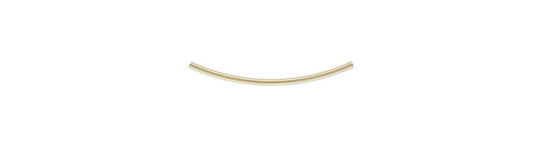 1.0x25.0mm Curved Tube, 14K Gold Filled, Made in USA. #4020061