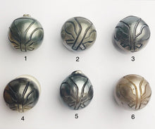 Carved Hawaiian Paddle Symbol Tattoo Tahitian Pearl 12-13mm (615)
