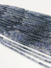 HALF OFF SALE - Blue Iolite Shaded Ombre Gemstone Beads, Full Strand, Semi Precious Gemstone, 13"
